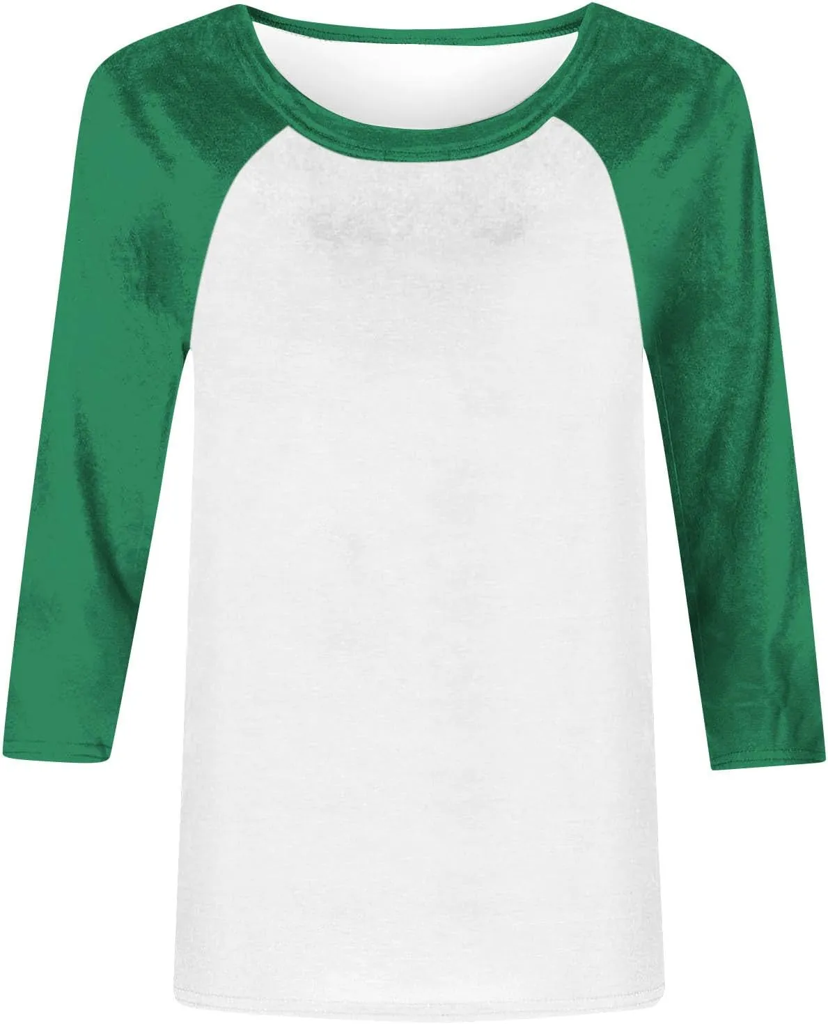 3/4 Sleeve Tops for Women Contrast Crewneck Casual Trendy Shirts Summer Jersey Sports Blouses Baseball Tee