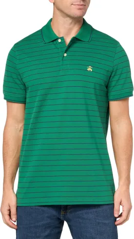 Brooks Brothers Men's Cotton Pique Stretch Logo Short Sleeve Polo Shirt