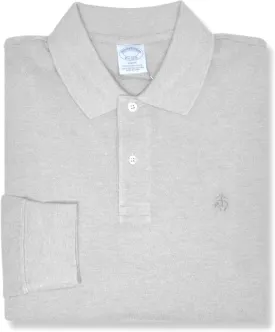 Brooks Brothers Mens Slim Fit Pique Supima Cotton Long Sleeve Performance Polo Shirt,