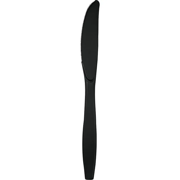 Bulk Black Velvet Plastic Knives (288 per Case)