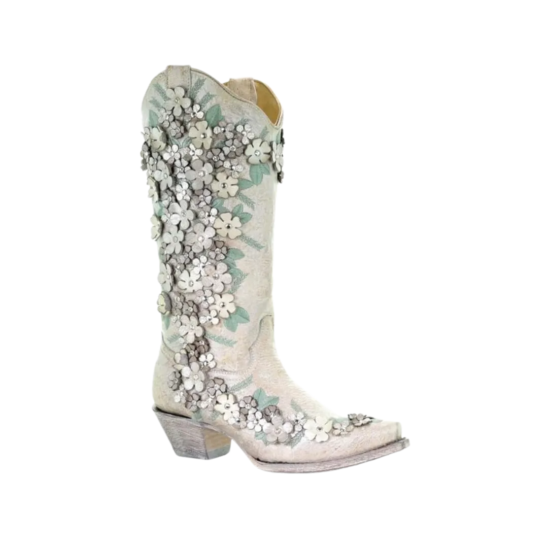 Corral Women's Leather White Boots