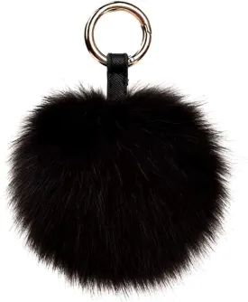 Genuine Fox Fur PomPom Keychain Bag Charm Car Purse Charm Fluffy Fur Ball Handbag Tote Bag Pendant
