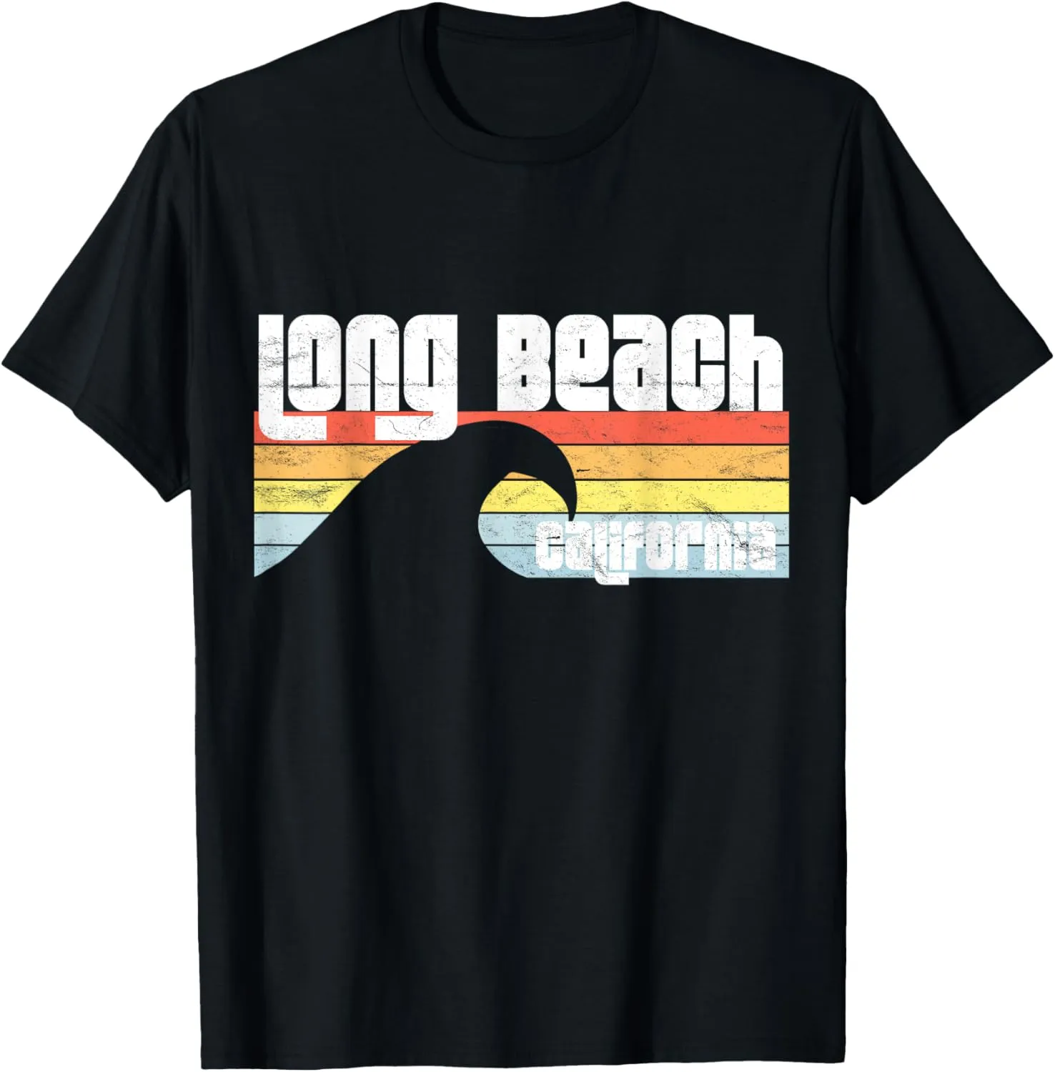 I Love Long Beach California CA Pacific Ocean Wave T-Shirt