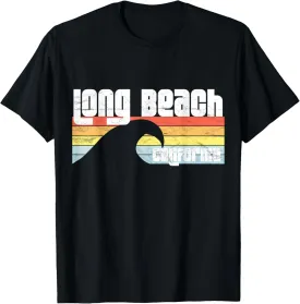 I Love Long Beach California CA Pacific Ocean Wave T-Shirt