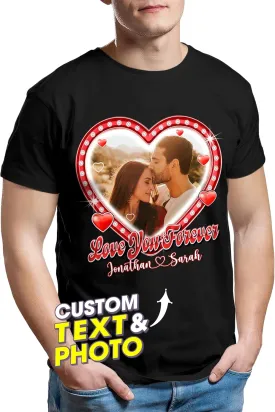 JIX & JOKY Custom Your Own Bootleg Rap Tee Custom Girlfriend Face Shirt for Boyfriend Vintage Birthday Valentine Shirt