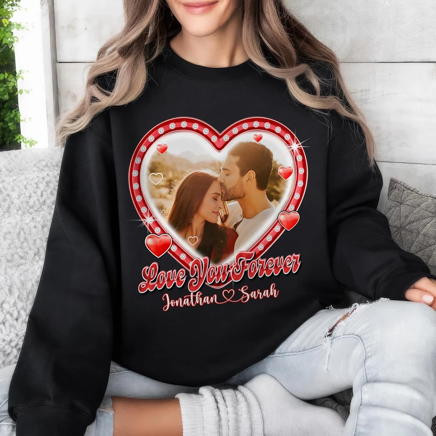 JIX & JOKY Custom Your Own Bootleg Rap Tee Custom Girlfriend Face Shirt for Boyfriend Vintage Birthday Valentine Shirt