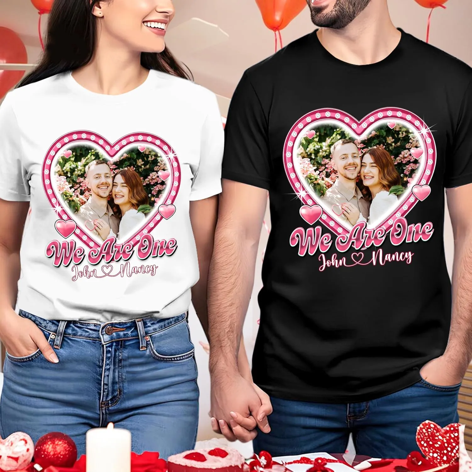 JIX & JOKY Custom Your Own Bootleg Rap Tee Custom Girlfriend Face Shirt for Boyfriend Vintage Birthday Valentine Shirt