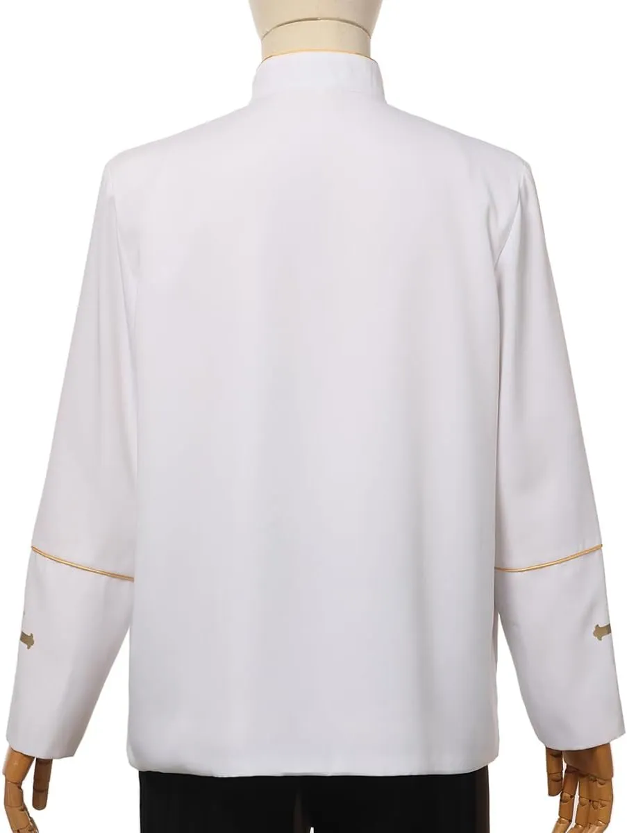 Mens Clergy Coat Church Priest Robe Vestment Stand Up Collar Button Down Top Outwear for Pastor