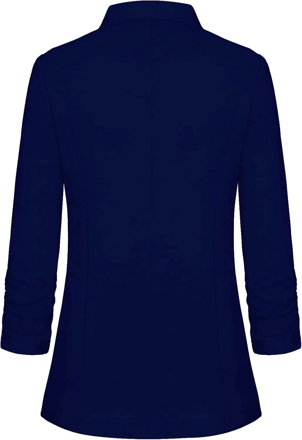 MINTLIMIT Women's Open Front Blazers Ruched 3/4 Sleeve Work Office Blazer Notch Collar Lightweight Jacket with Pockets