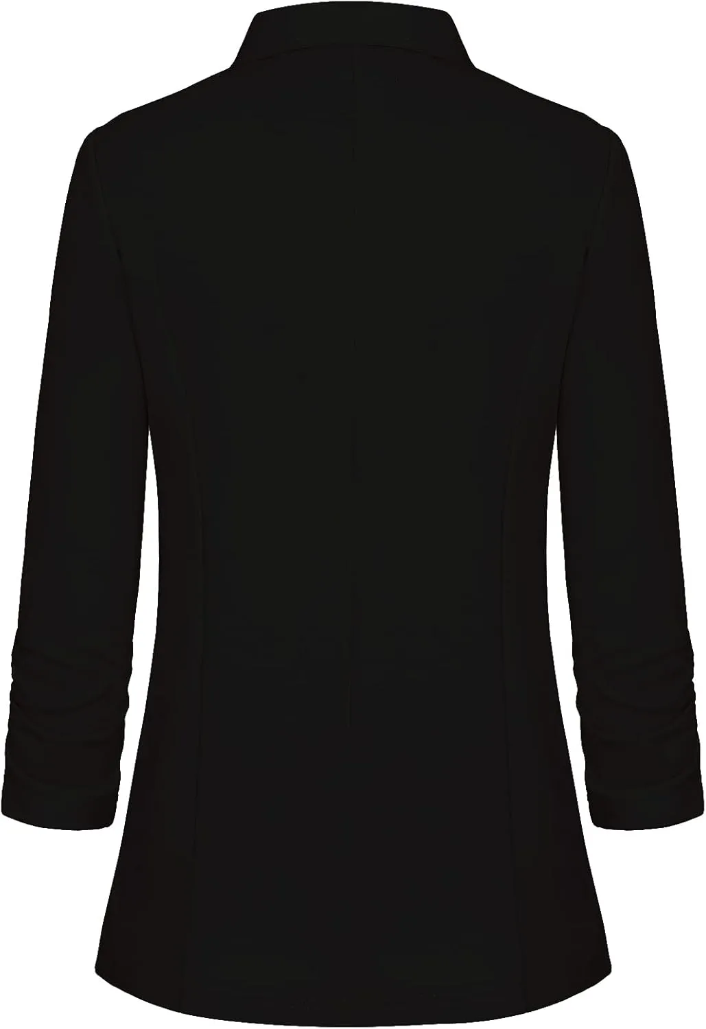 MINTLIMIT Women's Open Front Blazers Ruched 3/4 Sleeve Work Office Blazer Notch Collar Lightweight Jacket with Pockets