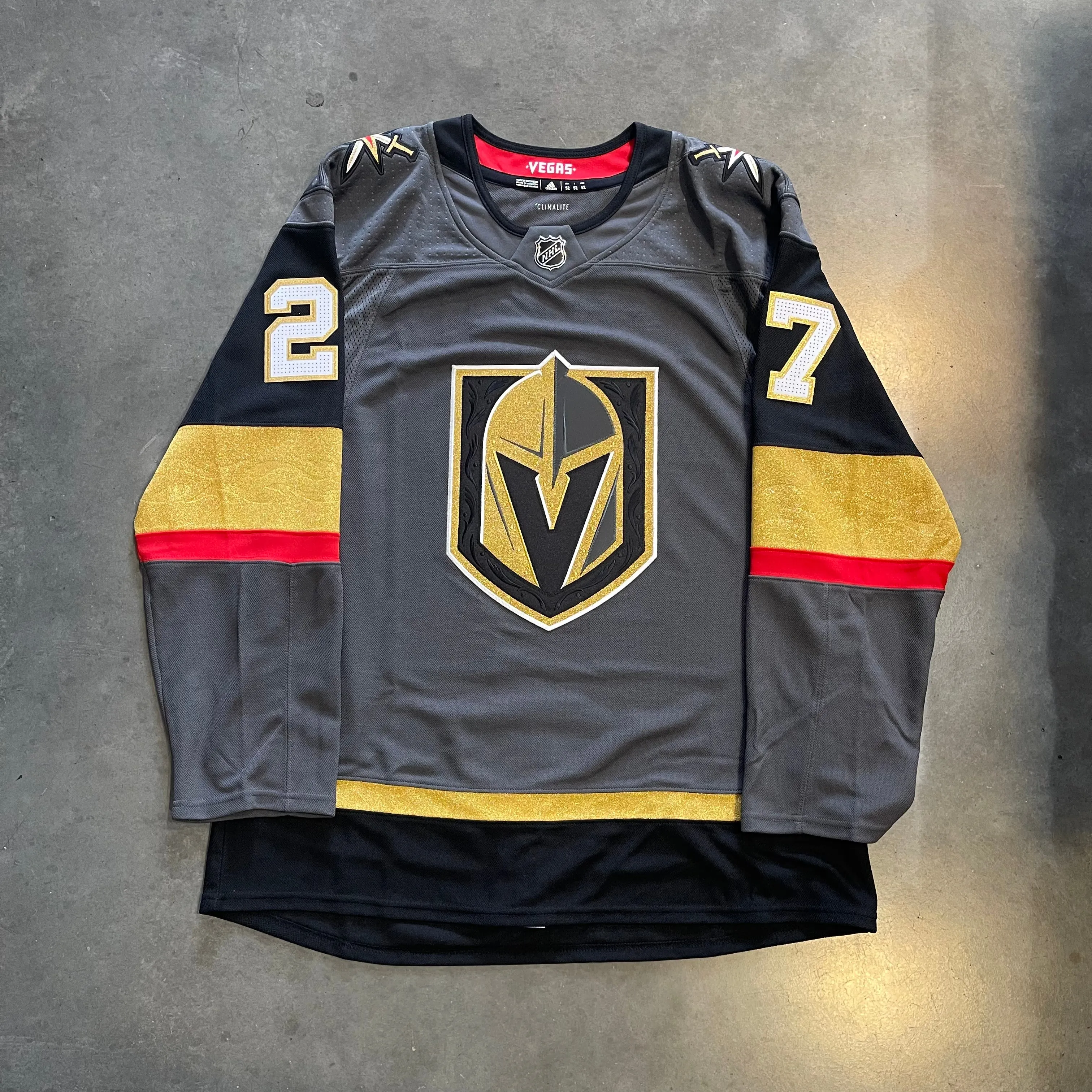 Vegas Golden Knights Shea Theodore #27 Men's Adidas Primegreen Alternate Jersey - Gray (FINAL SALE)