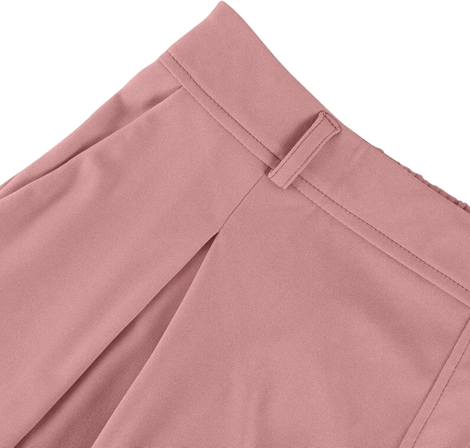 Wide Leg Pants for Women Business Palazzo Pants Lightweight High Waist Button Regular Long Trousers with Pockets