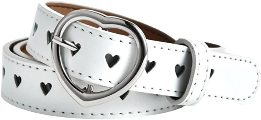 YALLNASL Retro Y2k Star Waist Belt for Girls Goth Punk Rock Belt for Jeans Dress Adjustable Faux Leather Belt Vintage